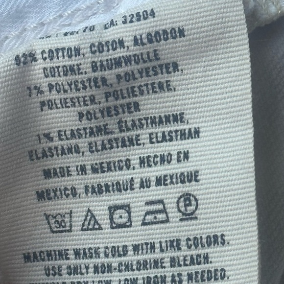 Anthropologie Pilcro & The Letterpress Rolled Denim STET Light Cream Shorts 25 - Picture 11 of 12